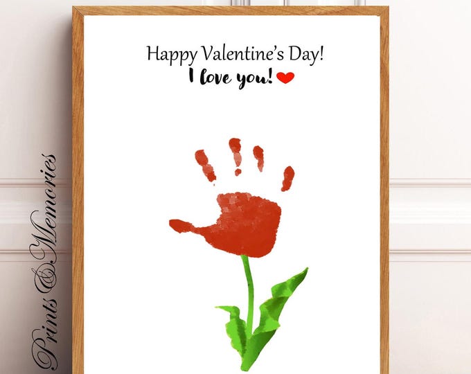 Valentines Day Keepsake Art, Valentines Day Printable Bouquet, Easy ...