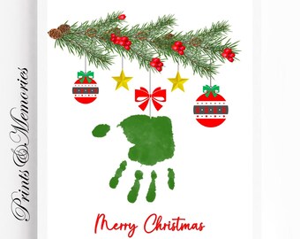 Handprint Christmas Art: DIY Kid's Ornament Craft (Digital Download)