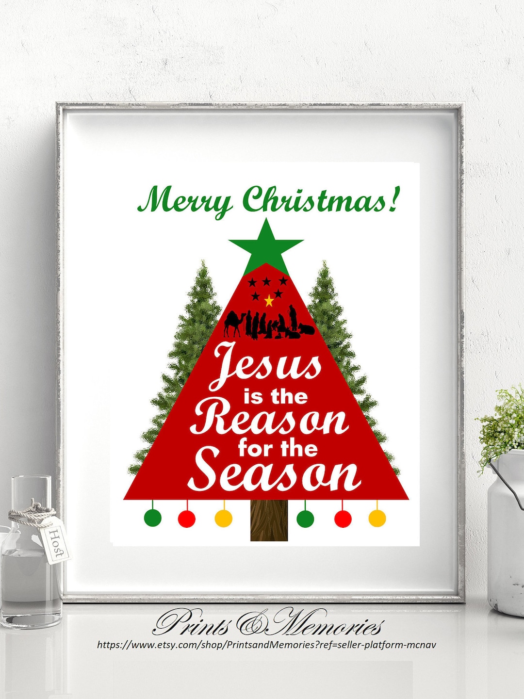 Jesus is the Reason for the Season Printable, Christmas Wall Art