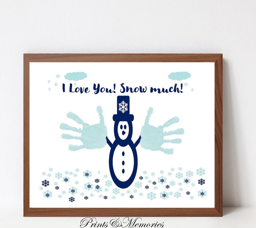 I Love You Snow Much Printable Winter Craft for Kids Etsy