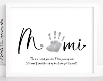 Mimi/Mami Handprint art Poem, DIY card, Mother's day/Birthday gift, baby toddler kid craft.