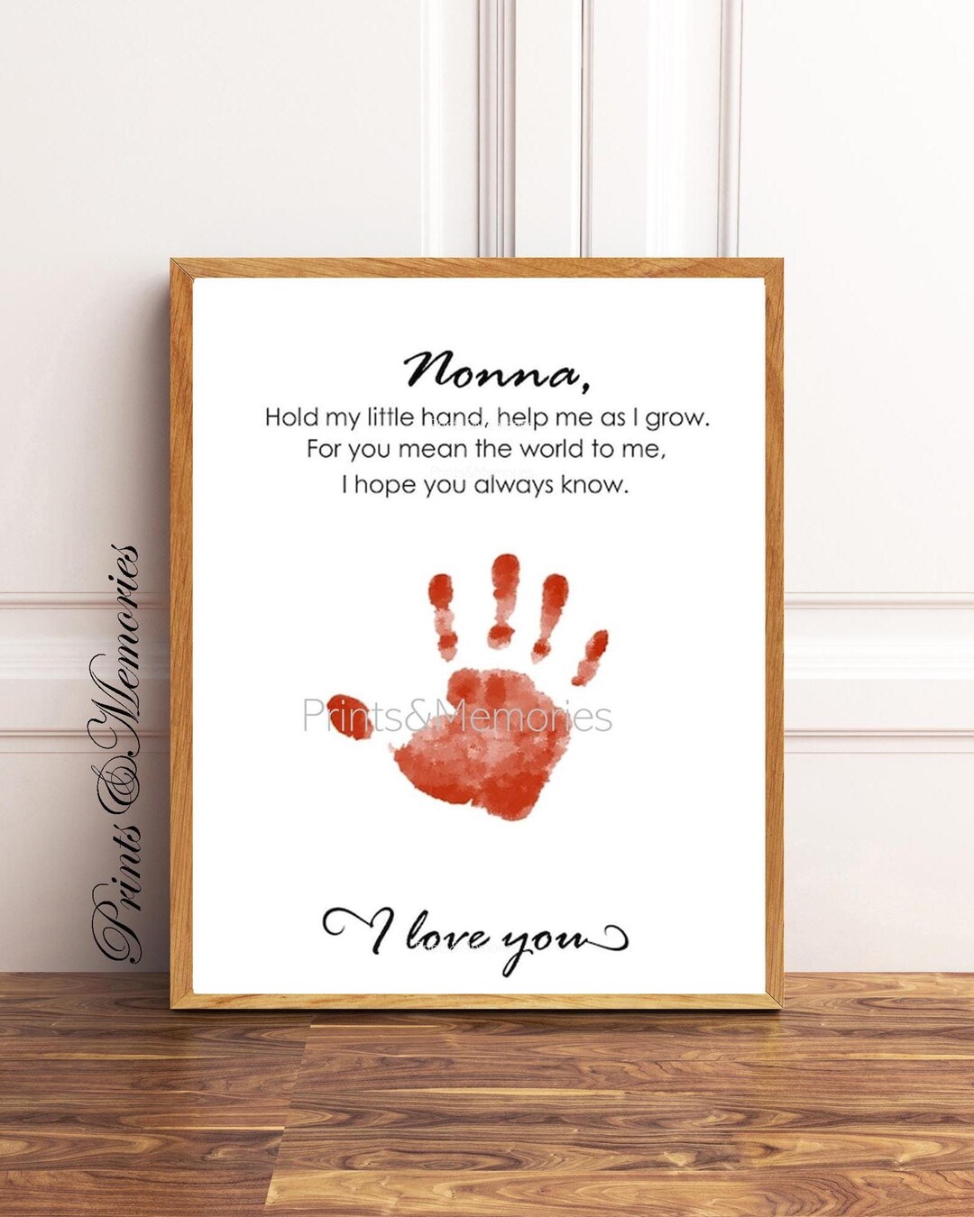 Nonna/nona Handprint Art, Mother's Day/birthday Gift, Nonna