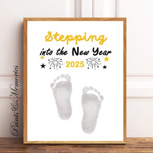 New Year Footprint Art: 2025 Keepsake (Digital Download)
