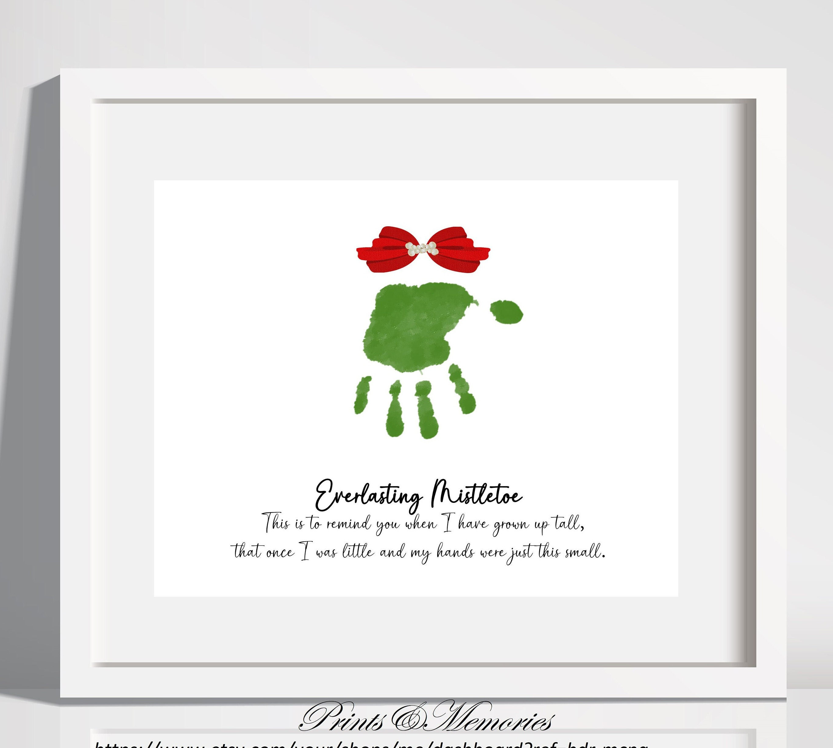 Everlasting Mistletoe Handprint Art, Christmas Handprint Craft ...