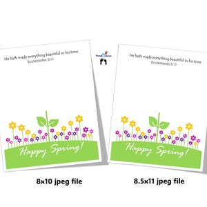 Ecclesiastes 3:11, He hath made everything beautiful in his time, Handprint wall art, Spring craft for kids, Christian Sunday school craft. image 3