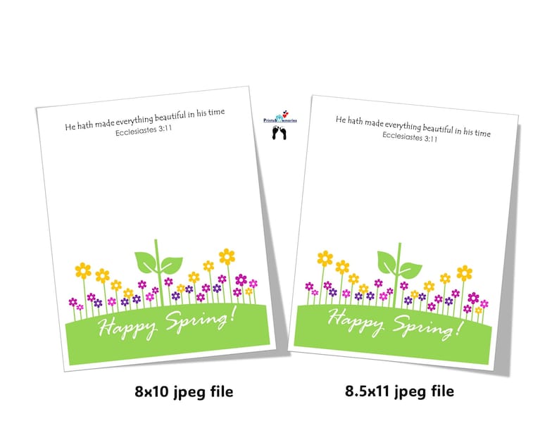 Ecclesiastes 3:11, He hath made everything beautiful in his time, Handprint wall art, Spring craft for kids, Christian Sunday school craft. image 3
