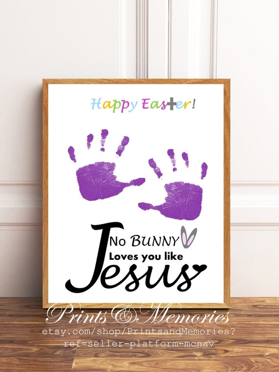 No Bunny Loves You Like Jesus Easter Handprint Craft For Etsy New Zealand