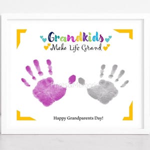 Grandparents Day Handprint Art Keepsake: DIY Gift (Digital Download)