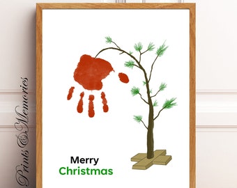 Christmas Tree Handprint Art: DIY Memory Keepsake (Digital Download)