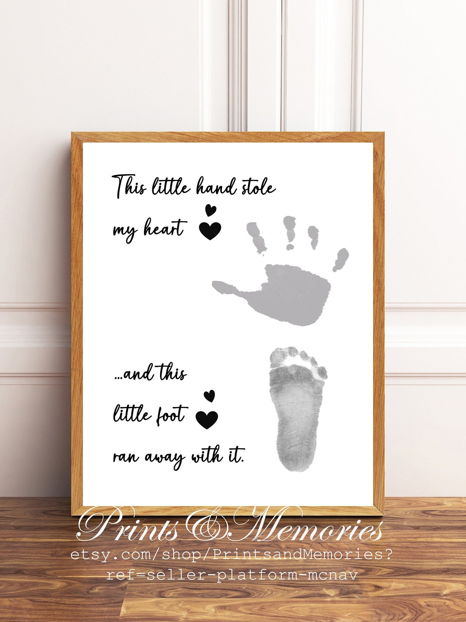 ZXT-parts 9x7 Baby Picture Frames Handprint and Footprint Kit. Photo Frame for Newborn. Opening 4.7x3.1 inch. White.