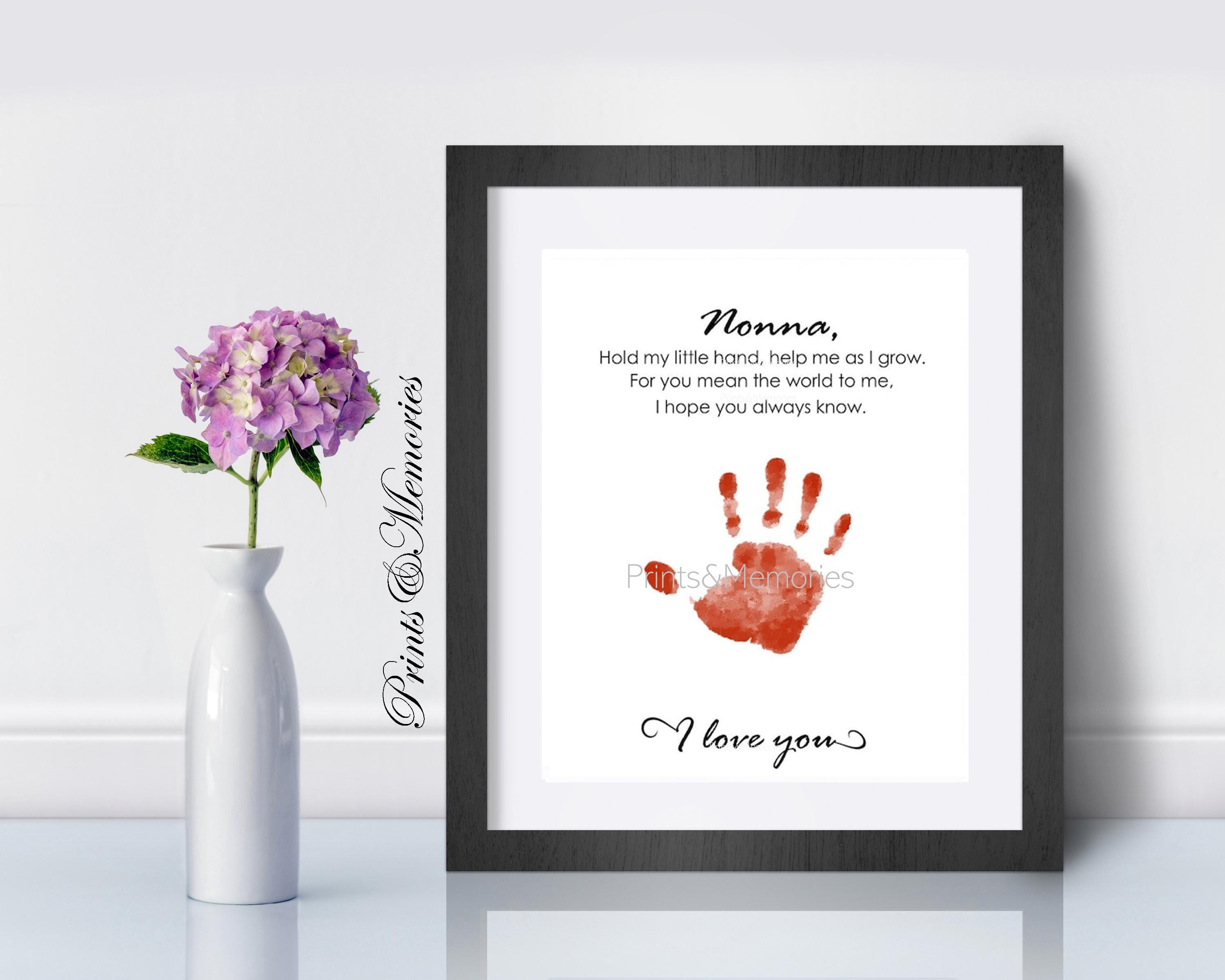 Nonna/nona Handprint Art, Mother's Day/birthday Gift, Nonna