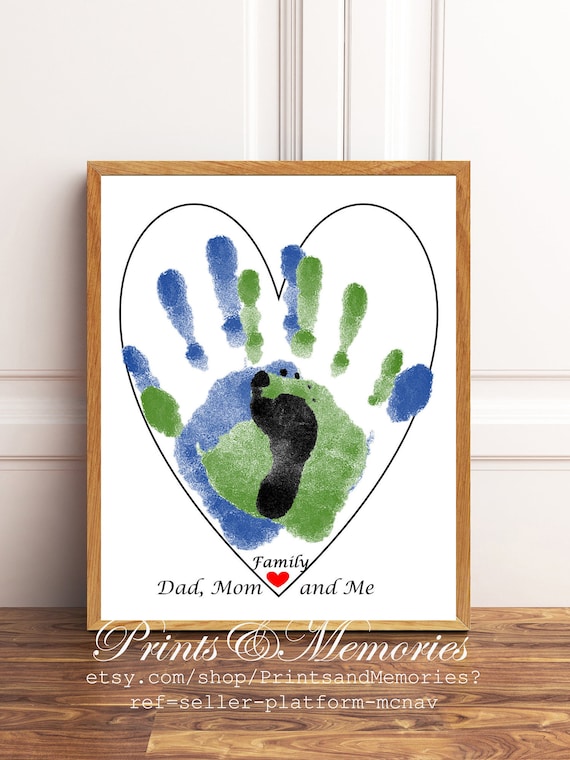 Handprint Keepsake Family Hand Print Kit Included Family Hands