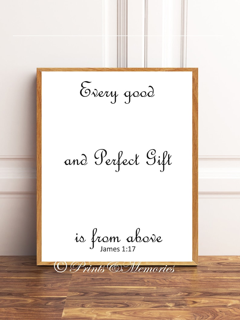 Printableevery good and perfect gift is from above james etsy