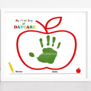 First Day of Daycare Handprint Art: Keepsake Poem (Digital Download)