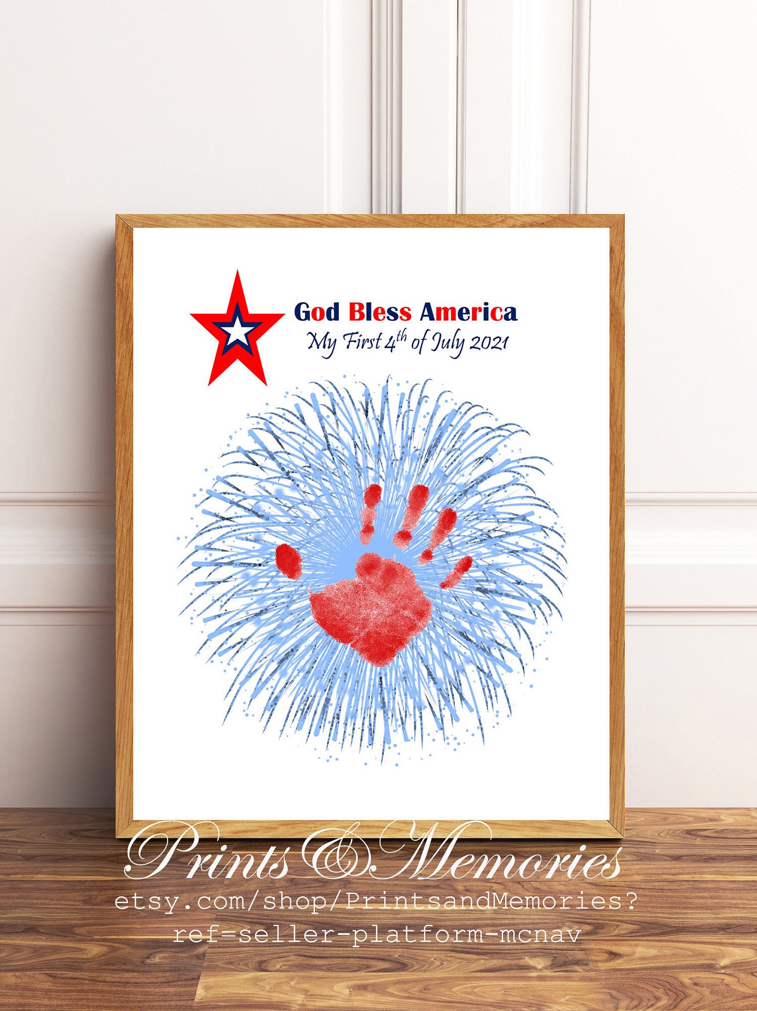 My First 4th of July 2023 Fireworks Handprint Art Fourth of July