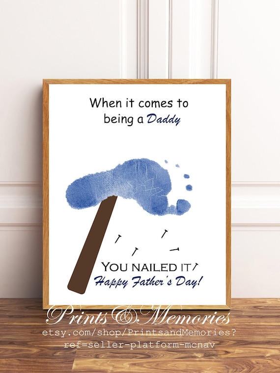 Hammer Footprint Art: Father's Day Keepsake (digital Download)