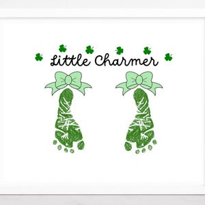 St. Patrick&#39;s Day Footprint Art: Baby Keepsake (Digital File)
