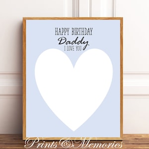 Happy Birthday Daddy, I Love You/we Love You, Handprint Art, Birthday ...