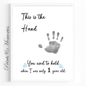 First Birthday Handprint Art: DIY Baby Keepsake (Digital Download)