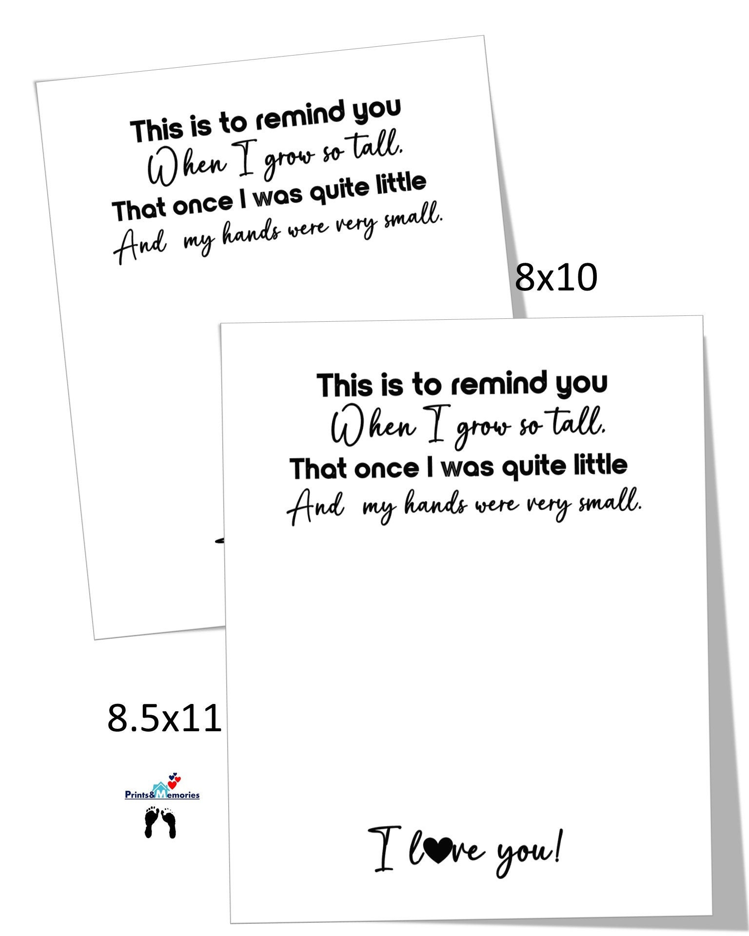 Handprint Art Keepsake Handprint Craft for Baby Toddler Kid Etsy