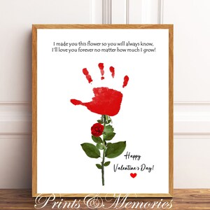 Valentines Handprint Poem, Roses Handprint, Valentine's Day Craft for ...