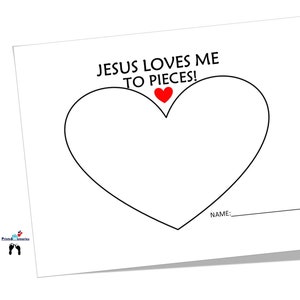 Jesus Loves Me to Pieces, Sunday School Class Activity, Kid Craft, Christian Focus Activity. - Etsy