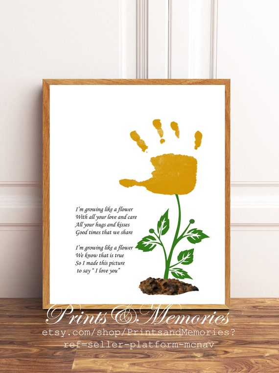 Growing Like A Flower Poem Handprint Activity Poster, 40 OFF