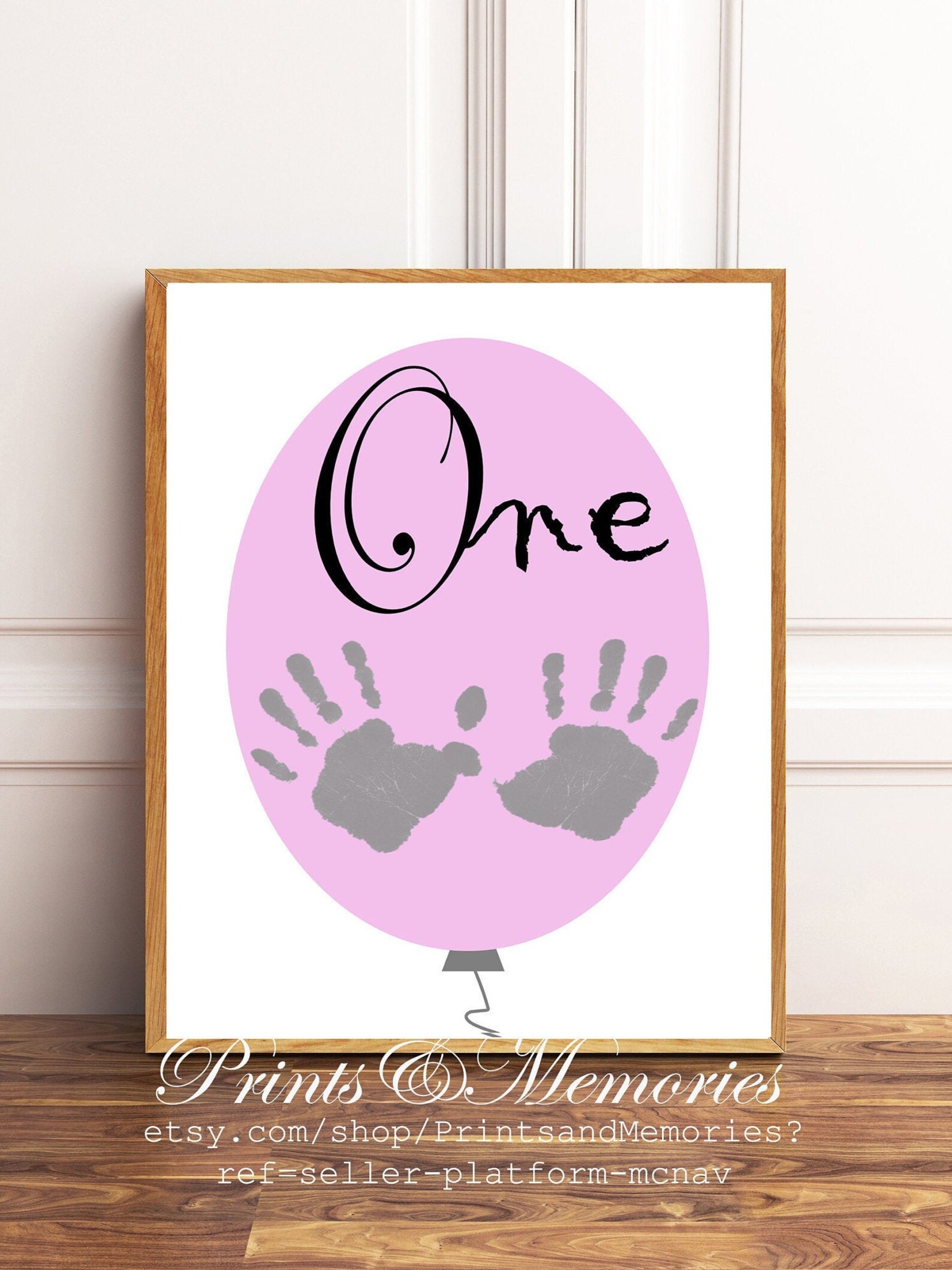 Milestone Hand and Footprint Art, One Monthone Year, Hand and