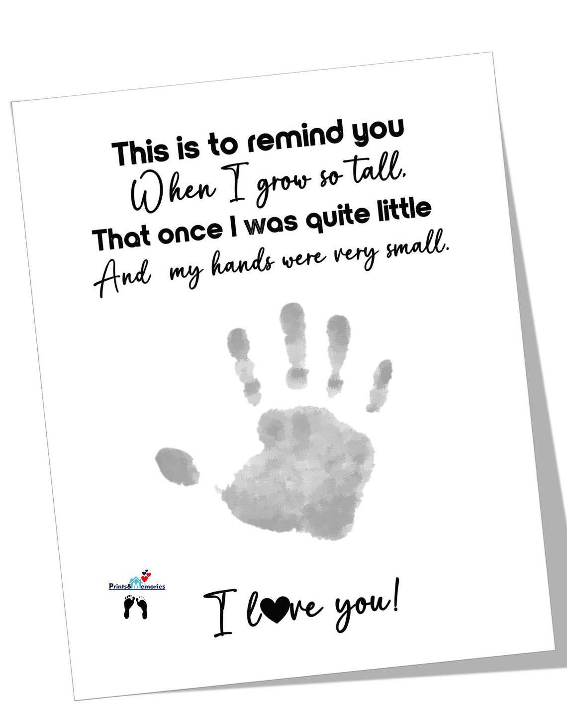 Handprint Art Keepsake Handprint Craft for Baby Toddler Kid Etsy