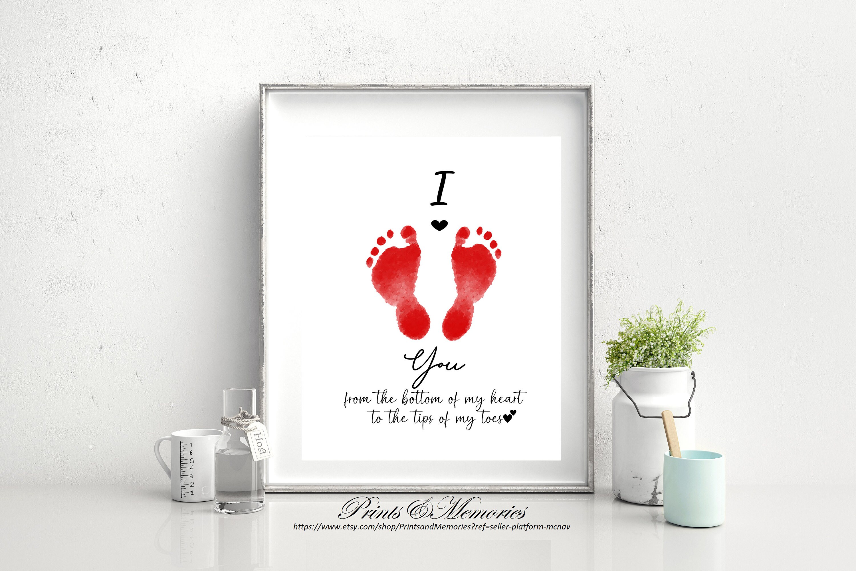 I Love You From the Bottom of My Heart to the Tips of My Toes - Etsy