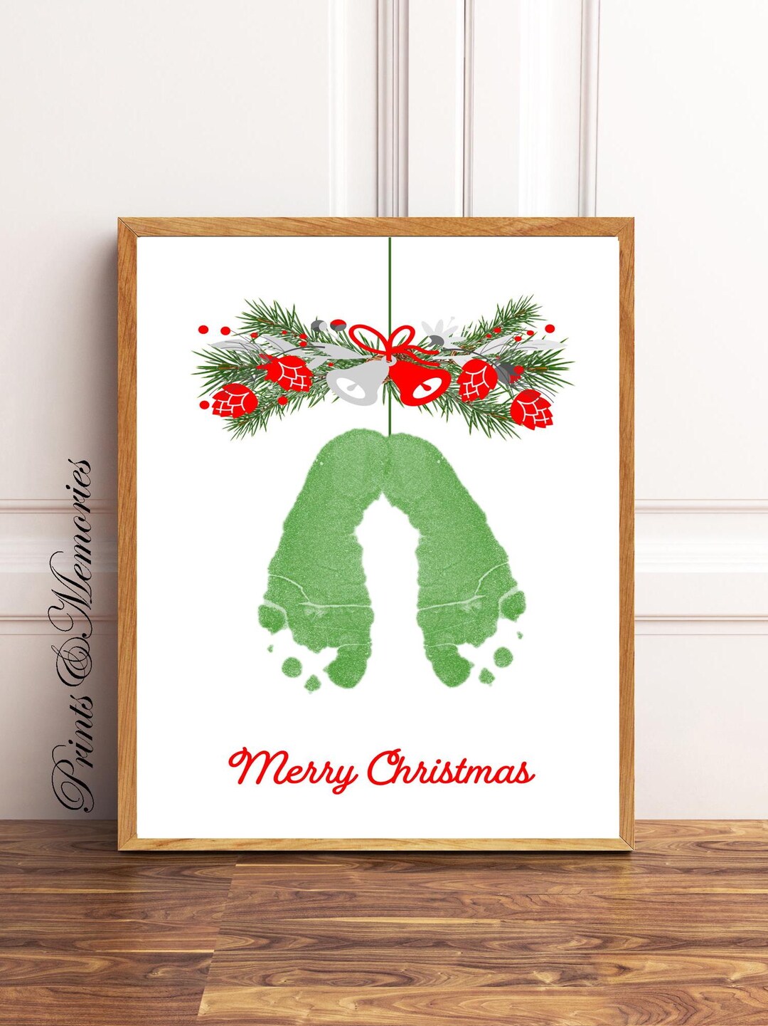 Christmas Handprint Art, Footprint Handprint Art, Baby Keepsake