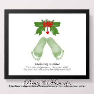 Everlasting Mistletoe Poem, Footprint Art, Mistletoe Footprint, Baby ...