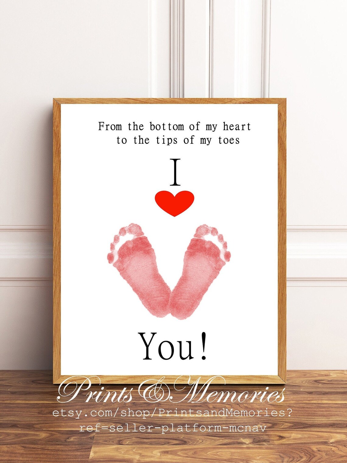 I Love You From the Bottom of My Heart to the Tip of My Toes Etsy