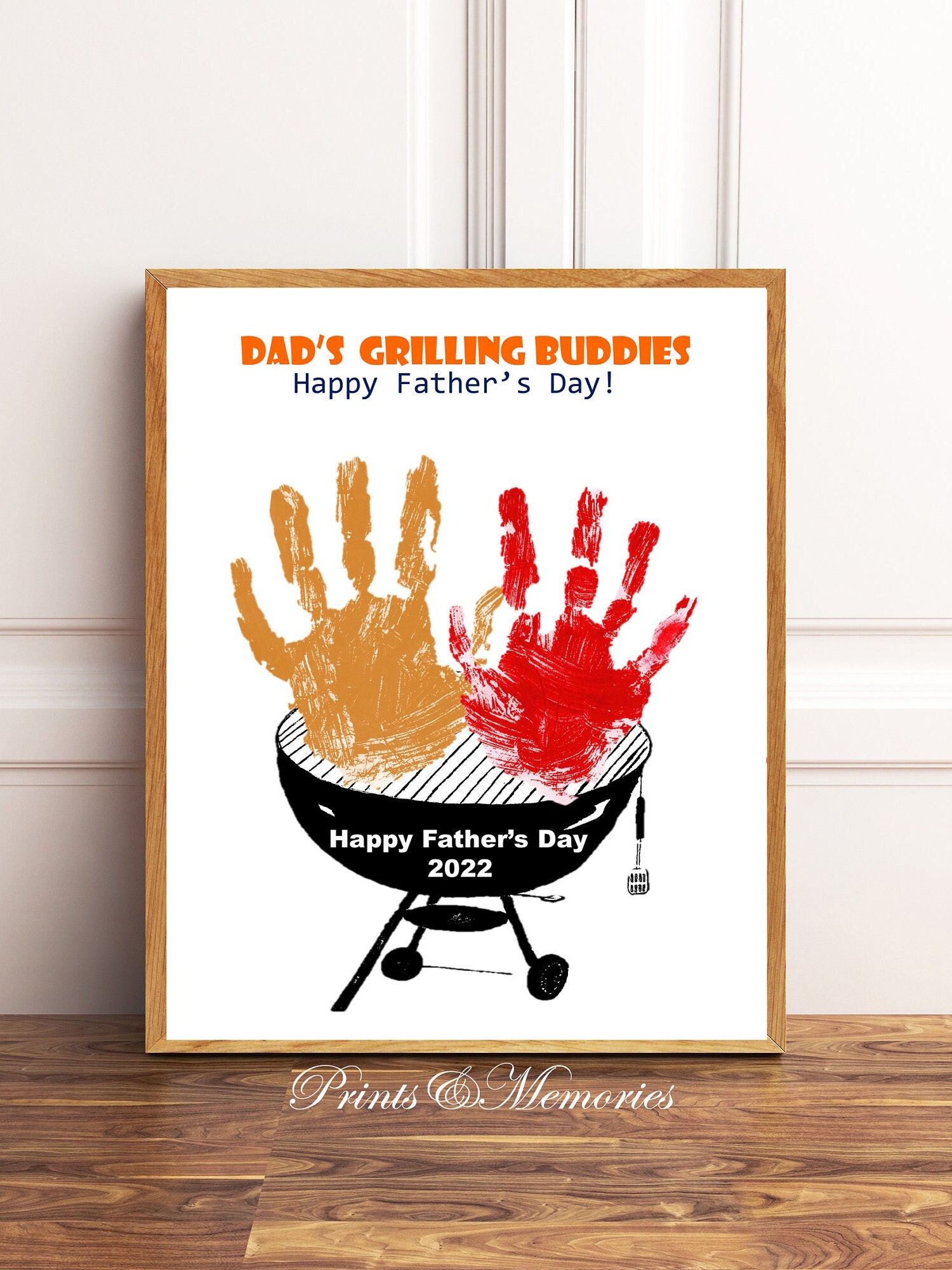 Father's Day Handprint Craft for Kids Dad's Grilling - Etsy