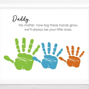 Regalo per papà, non importa quanto crescono queste mani, regalo per la festa del papà/compleanno per papà da parte dei bambini.