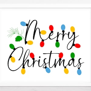 Fingerabdruck Weihnachtslichter Handwerk: DIY Kid Art Card Card Card Download