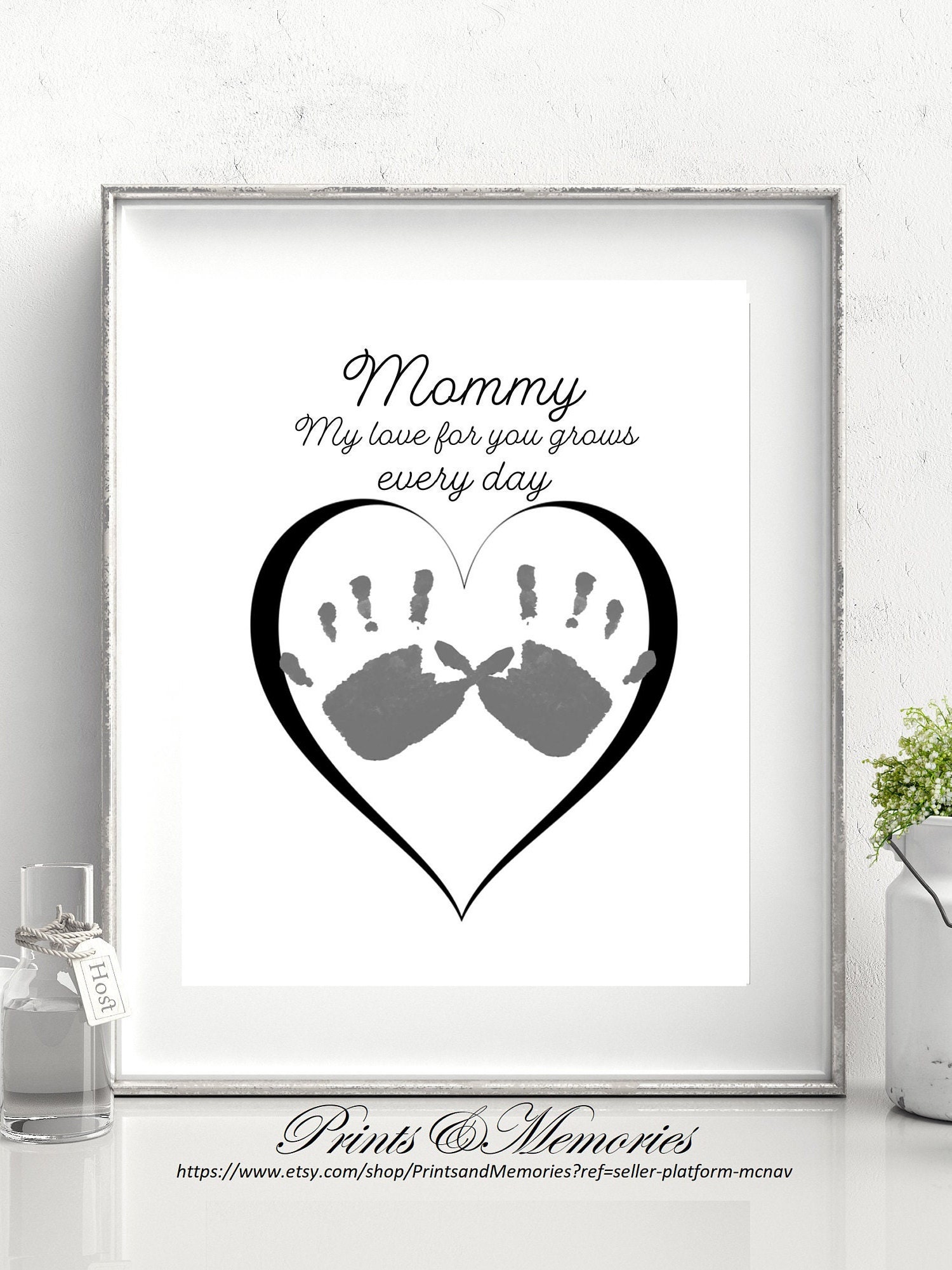 Footprint Handprint Art Baby Keepsake Mother's - Etsy