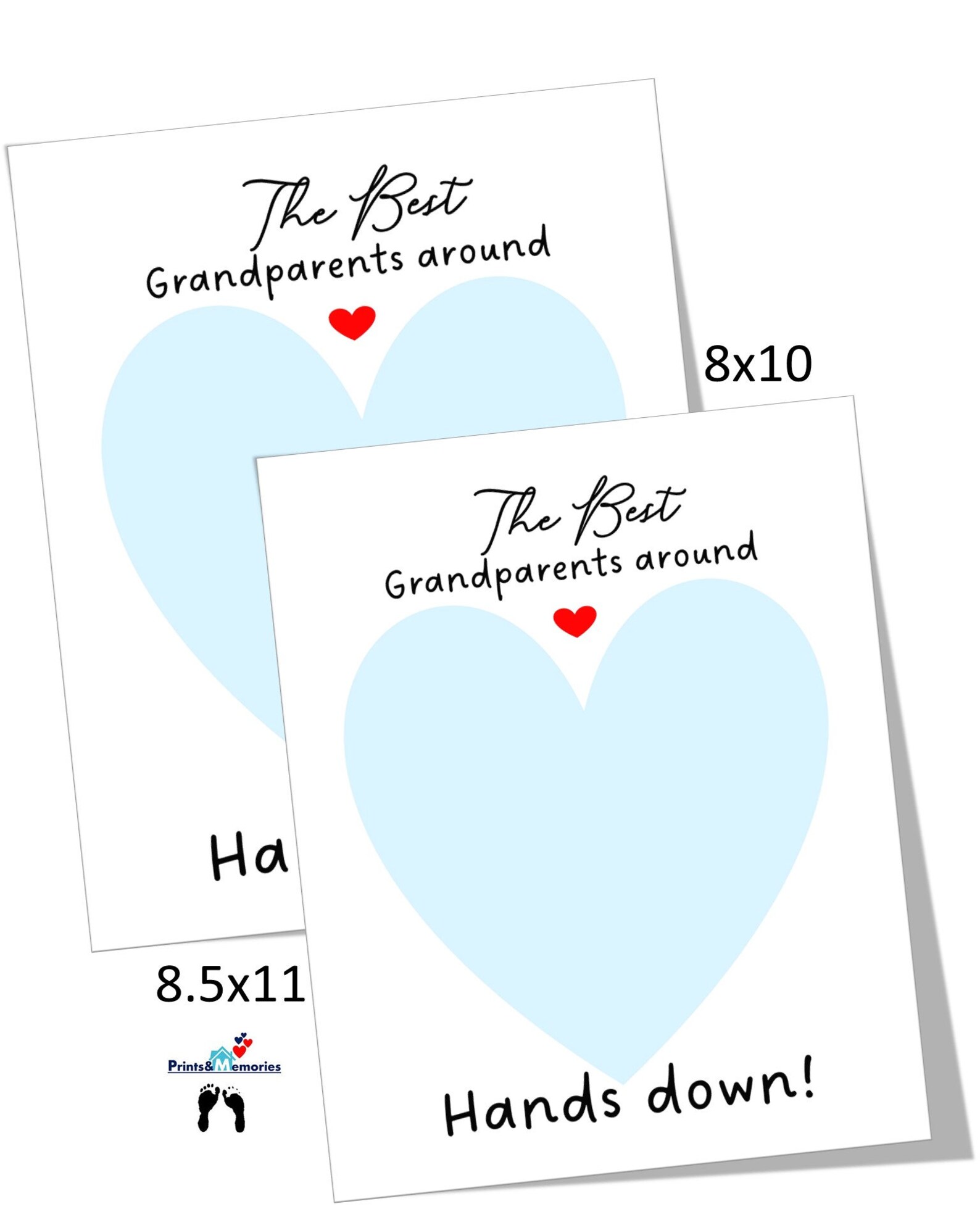 The Best Grandparents Around Hands Down Grandparents Craft Etsy