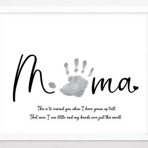 Art de l'empreinte de la main de maman, cadeau pour maman, poème d'art de l'empreinte de la main, cadeau d'un enfant/petit-enfant, cadeau d'anniversaire/fête des mères.