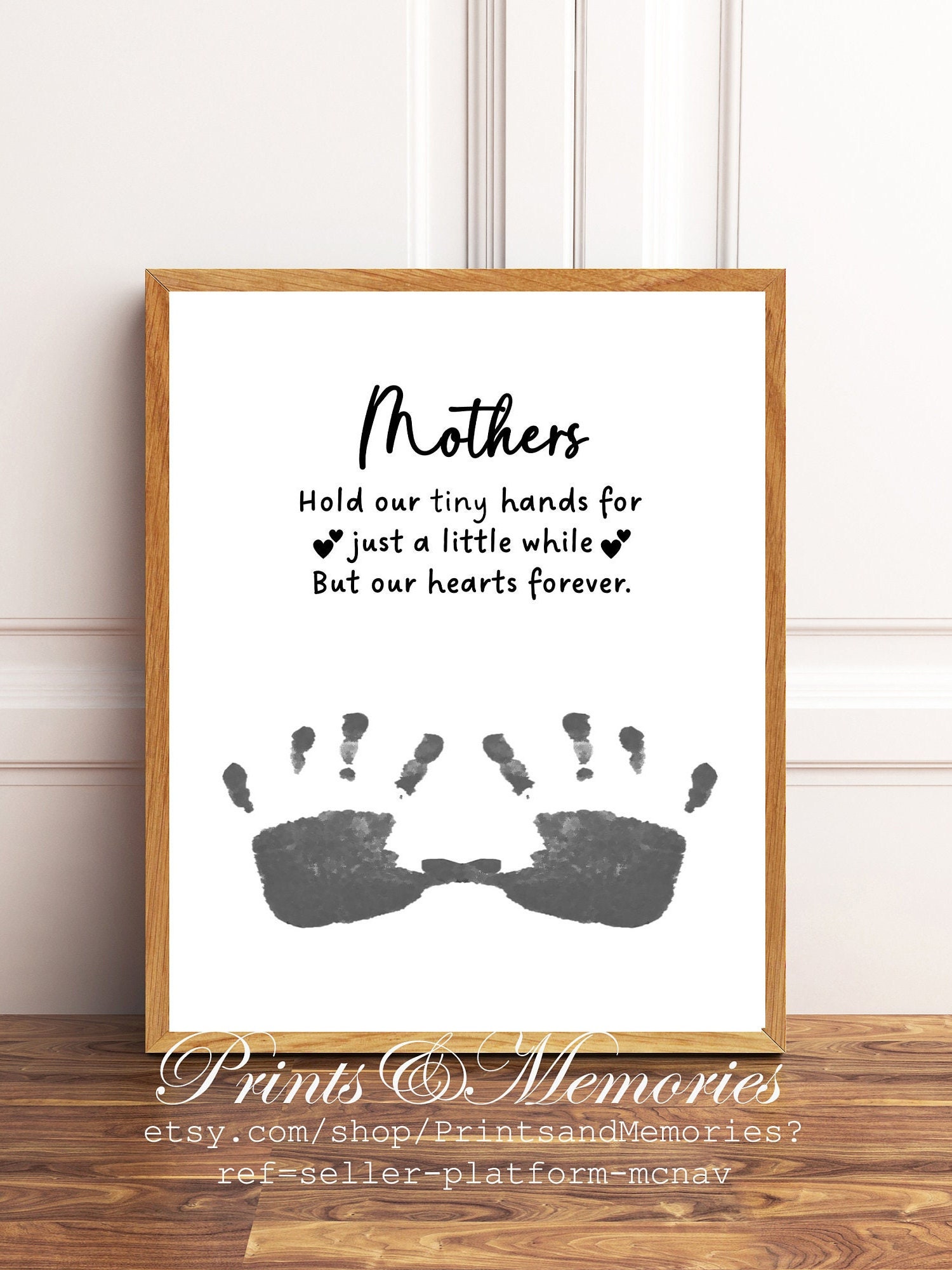 Mother's Hold Our Tiny Hands Quote, Handprint Art Keepsake, Mother's Day  Handprint Craft for Kids, Printable Template, DIY Handprint Art. 