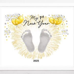Baby First New Year 2025 Footprint Art Keepsake (Digital File)