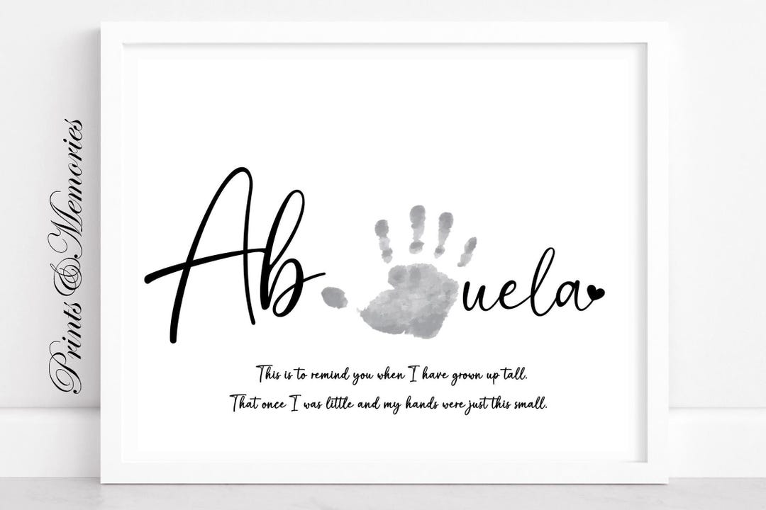 Abuela Handprint Art Poem: DIY Kid Craft Card (digital Download) - Etsy
