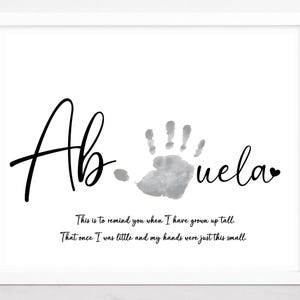 Abuela Handprint art Poem, Baby toddler kid craft, DIY card, Gift for Abuela, Mother's Day/Birthday craft.