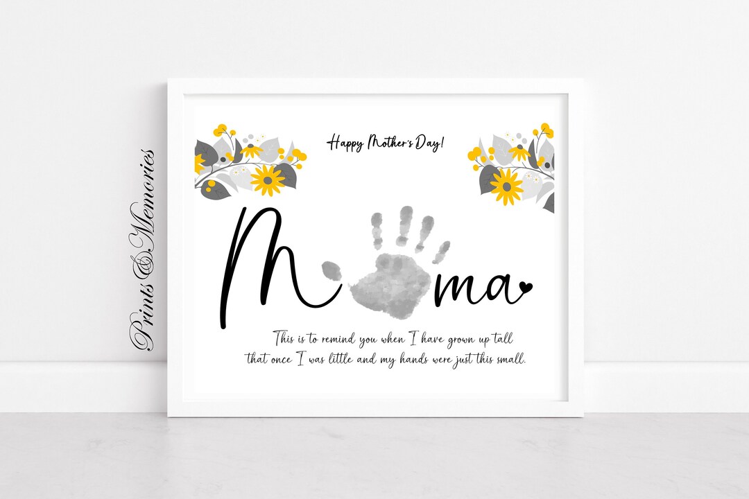 Mama Handprint Art Poem, Mother's Day Gift for Mama, Gift for Mom ...
