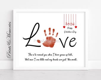 Love Handprint Art Poem, Valentine's Day Keepsake (Digital Download)