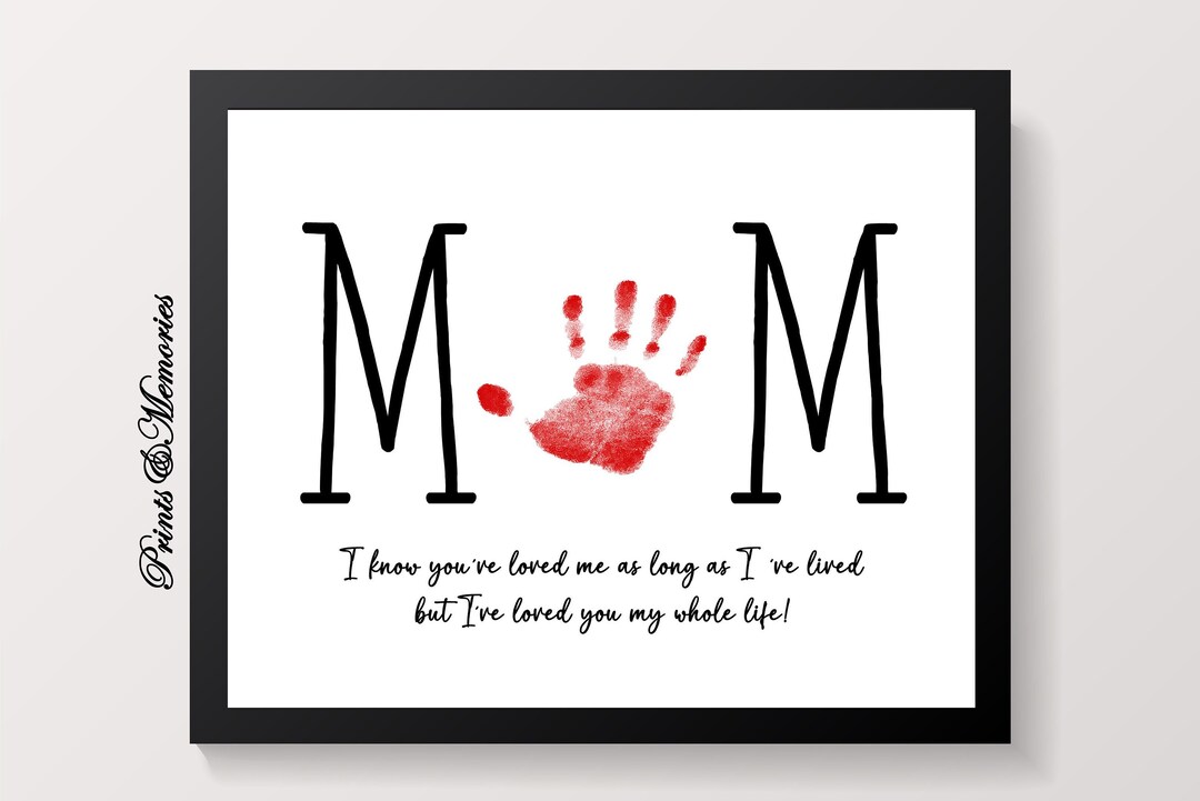 Mom Poem, Gift for Mom, Handprint Art, Mother's Day/birthday Gift/diy ...