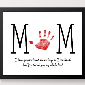 Mom Poem, Gift for Mom, Handprint Art, Mother's Day/birthday Gift/diy ...