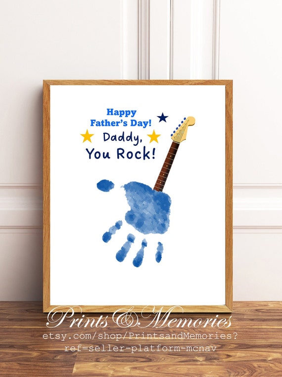 DAD You R My Rock: Hand (Print) Made Fathers Day Gift