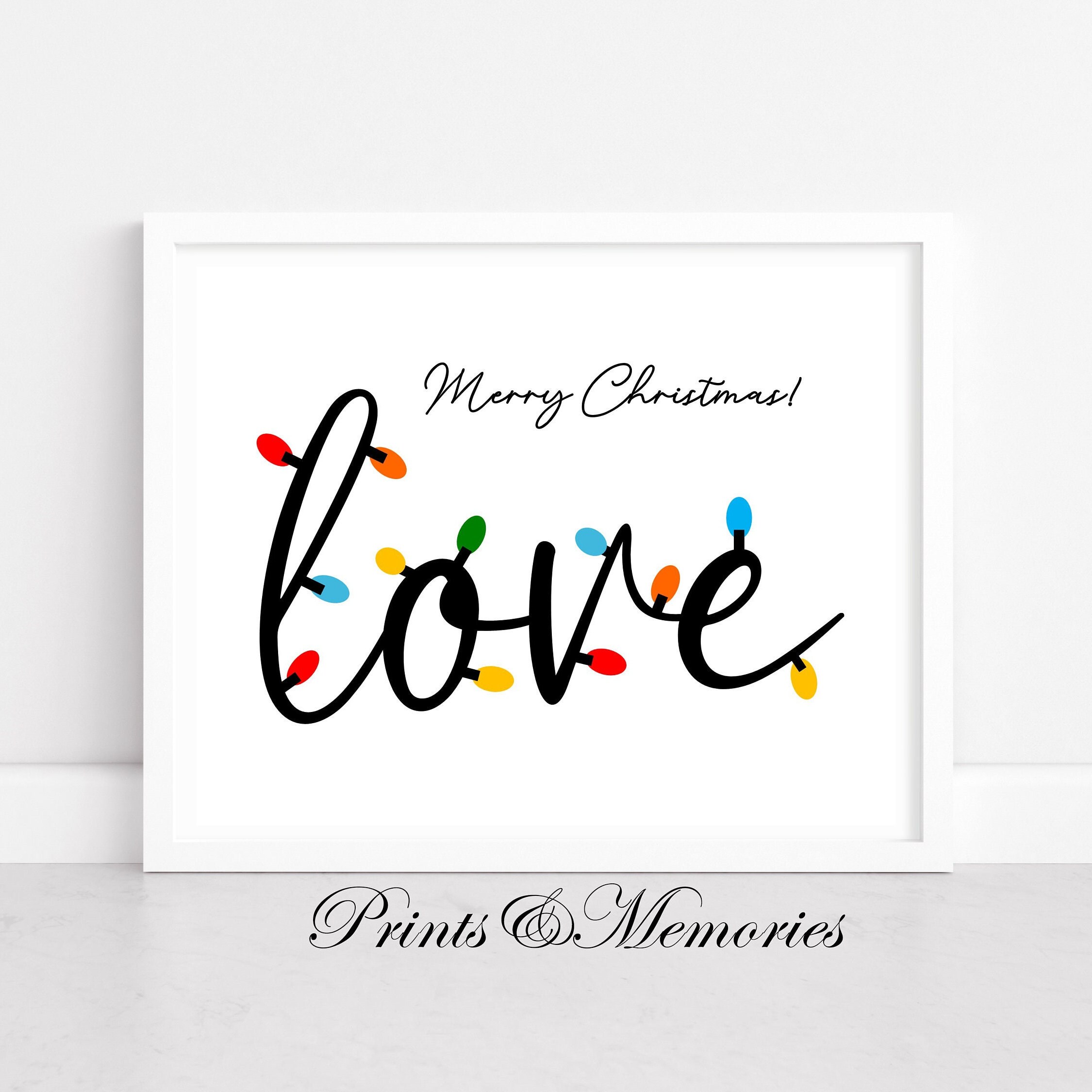 Christmas Craft for Kids Love Christmas Lights Fingerprints - Etsy