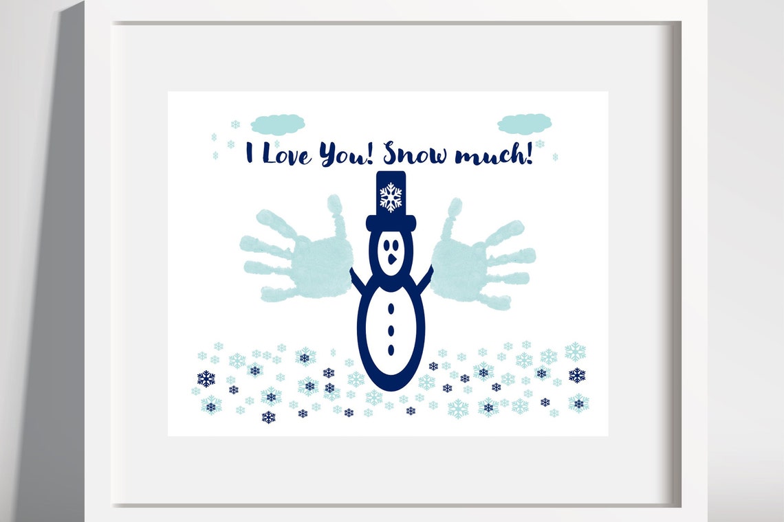 I Love You Snow Much Printable Winter Craft for Kids | Etsy